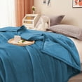 thumbnail image 6 of Xuniizn Soft Blankets, Throw Blanket for Couch, Flannel Sherpa Blanket Fleece Blanket for Adults, Cozy, Plush, Thicken, Reversible, Machine Washable, Navy, 6 of 9