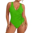 thumbnail image 4 of Yievot Plus Size One Piece Swimsuits for Women Tummy Control Modest Bathing Suit Shapewear Swimwear, 4 of 9