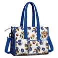 thumbnail image 2 of Teacher Tote Bag,Pioneer Flower Floral Print Pattern Teacher Utility Tote Bag,Large Work Tote Bags for Women with Multiple Pockets,Top Zipper Closure,13.8x10.6x6.7 Inch, 2 of 4