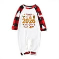 thumbnail image 3 of Red & White Christmas Pajamas Matching Sets for Family 2026 HAPPY NEW YEAR Elk Graphic Xmas Pjs Funny Family Soft Loungewear, 3 of 5