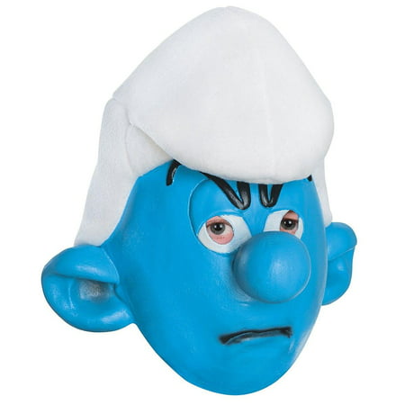 Smurfs: The Lost Village Grouchy Smurf Child's Costume Half Mask