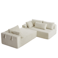 thumbnail image 3 of Modern Chenille Upholstered Sectional Sofa Couch Set,Modular 108" L Shaped Sectional Living Room Sofa Set With 6 Pillows,Free Combination Sofa Couch for Living Room,Bedroom(Right Chaise)W834P240004, 3 of 22