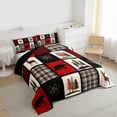 thumbnail image 3 of jejeloiu Woodland Animal Bear Full Size Comforter Sets,Jungle Wildlife Moose Bedding Sets For Adults Reversible 3-Piece, 3 of 8