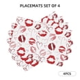 thumbnail image 3 of Placemats Set of 4 / 6, Red Lips Placemats for Dining Table Indoor/Outdoors Heat Resistant Washable Placemats 18" x 12", 3 of 8