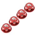 thumbnail image 4 of Tignapoo Red 17mm Metal Hex Wheel Nuts (4pcs) with 1.25 Thread for Traxxas X-Maxx, Summit, E-Revo, Sledge Buggy Trucks - Anti-Slip, Dustproof Replacement Accessories, 4 of 6