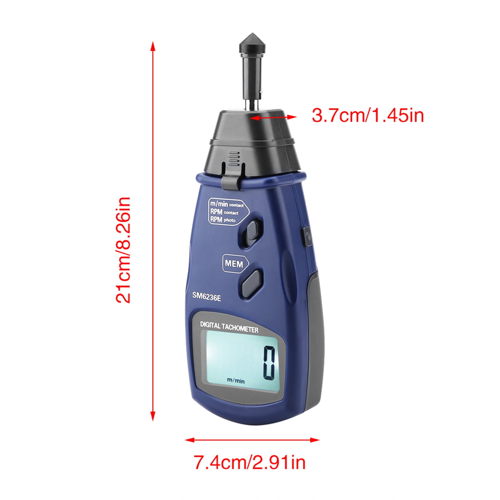 Laser Measure, Large LCD Screen RPM Meter, Auto-Ranging For industral