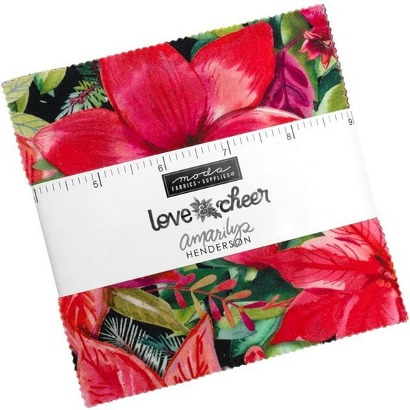 Love & Cheer Charm Pack by Amarilys Henderson; 42 - 5" Precut Fabric Quilt Squares