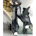 thumbnail image 4 of Y2K Wide Leg Jeans Women Hip Hop Style Fashion Vintage Streetwear Black High Waist Jean Female Trouser Baggy Denim Pants, 4 of 5
