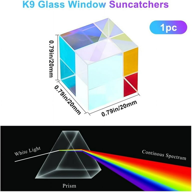 X Cube Prism Clear AB Square Small 20mm Optical Glass Cube RGB
