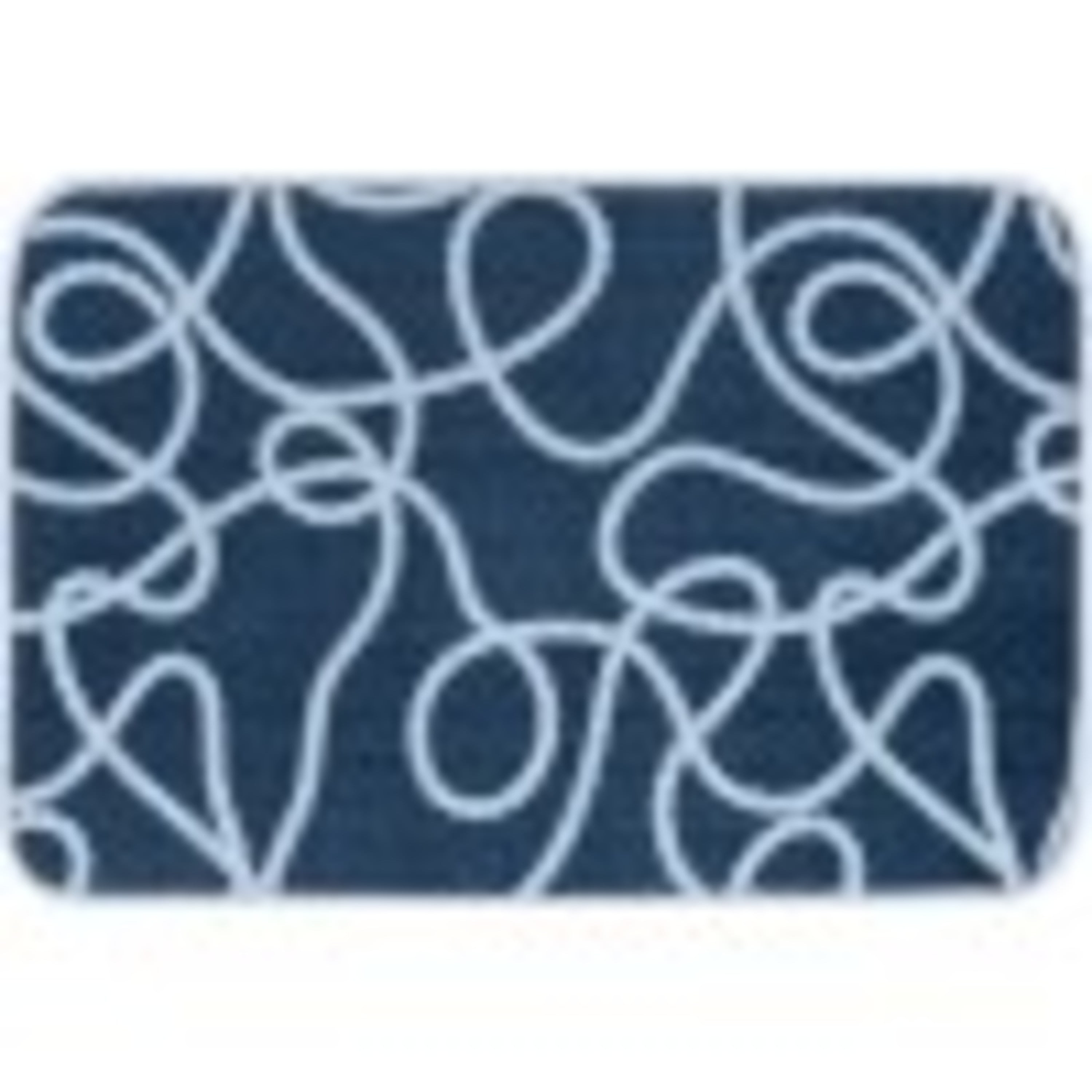 Transitional 20x30 Area Rug (1'8'' x 2'6'') Solid Navy, White Living