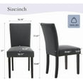 thumbnail image 4 of GarveeHome Dining Chairs Set of 2 Upholstered Parsons Diner Room Chair Sets Fabric Kitchen Chairs with Nailhead Trim/Sturdy Wood Legs and Padded Cushion Modern Living Room Chairs, Dark Grey, 4 of 9