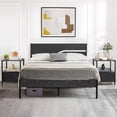 thumbnail image 1 of VECELO Modern Style 3-Piece Bedroom Set Full Size Bed Frame and 2 Nightstand Master Bedroom Furniture in Black, 1 of 8