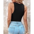 thumbnail image 4 of Camiseta sin mangas CHICME Athletic con sujetador incorporado para mujer, color negro-L, 4 of 7