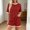 Red women's 2 piece shorts set a1, variant on Usloyux Women's 2 Piece Shorts Set Round Neck Short Sleeve Tshirt Elastic Waisted Shorts Casual Lounge Outfits Solid Basic Matching Set, Black S