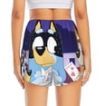 thumbnail image 2 of Lsque Bluey Printed Women's Running Shorts with Liner Pockets,Elastic Quick Dry Workout Athletic Gym Yoga Shorts,Womens High Waist Shorts-Small, 2 of 9
