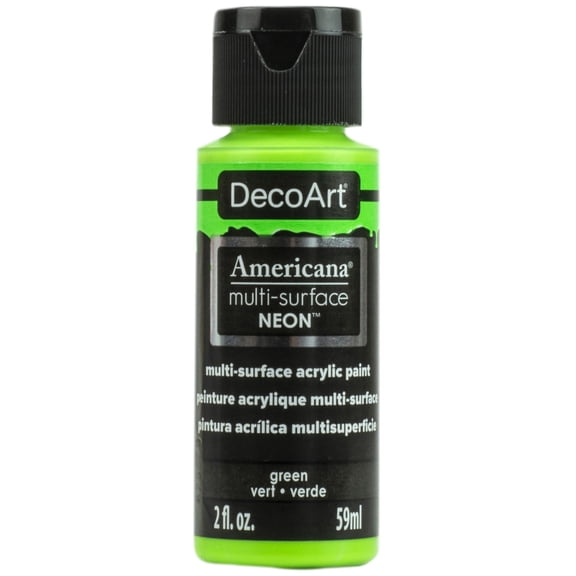 DecoArt a Multi-Surface Acrylic Color, 2 oz., Neon Green