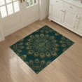 thumbnail image 3 of ODIKA Botanical Scrolls Watercolor Classical Plume Bathroom Vintage Refined Structured for Entryway, Kitchen, Mudroom, Stain Resistant Flatwoven, 3 of 7