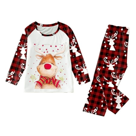 

CAICJ98 Christmas Pajamas Matching Christmas Pajamas for Family Holiday PJs for Women/Men/Kids/Couples Vacation Cute Printed Loungewear Sleepwear