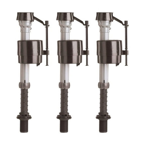 Fluidmaster Fill Valve 400A - Plastic, Easy Installation, Toilet Plumbing - 3 Pack