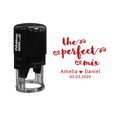 thumbnail image 1 of Printtoo Roound Personalized Red Self Inking Wedding Favor Stamp Custom The Perfect Mix Rubber Stamper-40 mm, 1 of 6