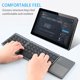 thumbnail image 3 of Innotech Teclado Bluetooth Plegable c/Panel Táctil, Inalámbrico, Portátil, Recargable, Tamaño Completo, Ultrafino, de Bolsillo, p/Tableta Android, Windows, iOS, Teclado Bluetooth 3 Pliegues, 3 of 6