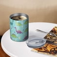 thumbnail image 3 of 12oz Coffee Tumblers Light Blue Dinosaurs Celestial Pattern Stainless Steel Vacuum Insulated Travel Tumbler Coffee Cups Mug with Lid and Straw with Cleaning Brush for Cold & Hot Drinks, 3 of 5