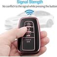 thumbnail image 5 of Key Fob Cover Compatible with Toyota RAV4 Camry 4Runner Highlander Corolla Prius Avalon C-HR GT86 2018-2025 Keychain Case Holder Protector,Rose, 5 of 5