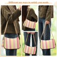 thumbnail image 4 of FORMRS Womens Shoulder Bag with Chain Strap Clutch Purse Cute Tote Handbag, Pink and Yellow Striped Pattern, 4 of 7