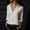 White, variant on Goodtrade8 Blue Women's Plus Size Tops Button Solid Color Long Sleeve Casual V-Neck Womens Shirts Plus Size