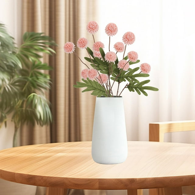 Juego de 4 flores artificiales de seda de 5 cabezas de cebolleta y crisantemo | Plantas suculentas de plástico | Tallos suaves y flexibles | Decoración para bodas en interiores | Arreglo de mesa e
