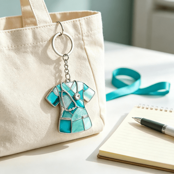 Generic Personalized Nurse Uniform Keychain - Gift For Nurse Personalized Acrylic Keychain Nurses Keychain Gifts Custom Nurse Gifts Keychain, Nurse Keychain hospital keychain doctor keychain (Blue)