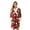 Buffalo Plaid Christmas, variant on Just Love Sherpa Trim Plush Robe for Women 6761-10334-L (Black - Mixed Holiday, X-Small)