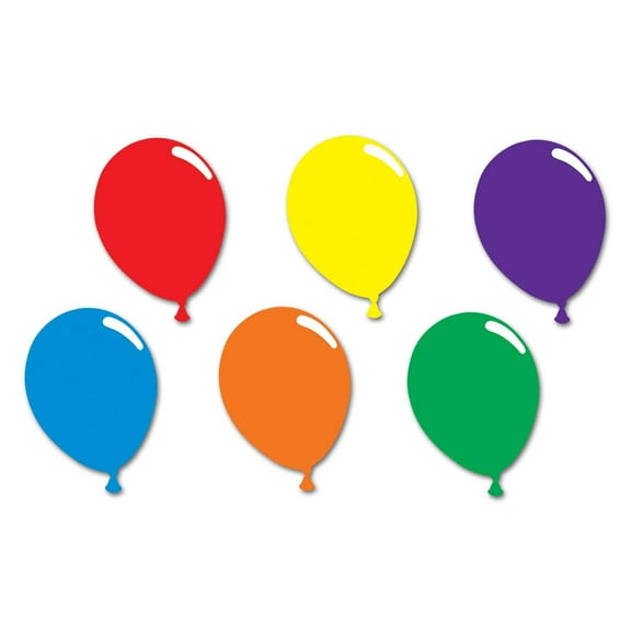Beistle Birthday Party printed Balloon Silhouettes (Case of 24)