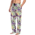 thumbnail image 5 of GZHJMY Purple Violets Men's Pajama Pants, Soft and Comfortable Lounge Sleep Bottoms with Pockets, Men's Sleepwear with Custom Print, X-Large, 5 of 7