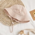 thumbnail image 3 of Baby Boy Girl Sun Hats Summer Baby UPF 50+ Beach Hats Infant Sun Hat Sun Protection Wide Brim Bucket Hat 0-12 Months, 3 of 7