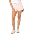 thumbnail image 4 of Celebrity Pink Women's and Women's Plus Tie Front Fleece Shorts, Sizes XS-4X, 4 of 14
