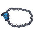 thumbnail image 2 of Llave de seguridad antirrobo, candado de cadena para bicicleta, candado de seguridad plegable para ciclismo (gris + azul), 2 of 2