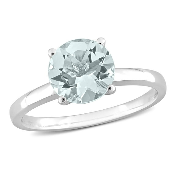 Everly Women's Aquamarine 10k White Gold Ring
