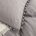 thumbnail image 2 of Move Over Grey Pom Poms Pillow Cases King, Light Grey Pillowcases Set of 2, 100% Washed Microfiber, 2 Pack, 2 of 6