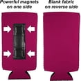 thumbnail image 2 of Blank Magnetic Neoprene Slim Can Coolie (Magenta, 2 Pack), 2 of 6