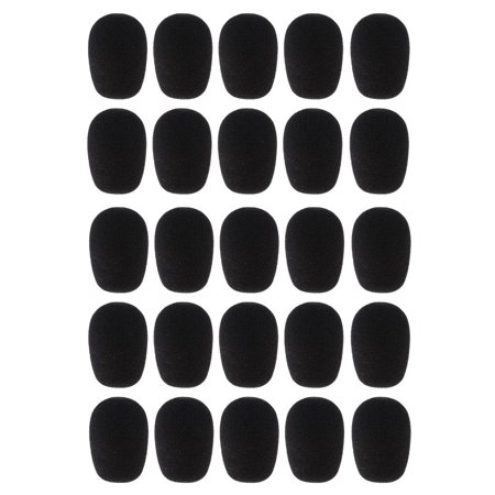 25 Pack Mini Conference Microphone Sponge Windscreen Foam Protective Cover