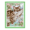 thumbnail image 4 of Kit de punto de cruz estampado y contado, bordado artesanal en tela de 14 ct y 11 ct - Gato 27 × 39cm 11CT, 4 of 9