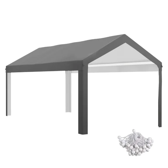 10 x 20 ft Dark Gray Carport Replacement Top Cover