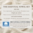 thumbnail image 2 of Great Bay Home Quick-Dry 100% Cotton 6 Piece Towel Set, Buttermilk, 2 of 6