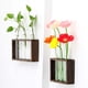 thumbnail image 5 of Arreglo floral de plantas hidropónicas con marco de madera creativo, jarrón de tubo de ensayo de vidrio con rosa verde, decoración para colgar en la pared, manualidades, decoraciones para la sala de, 5 of 5