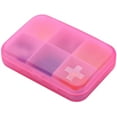 thumbnail image 2 of Pill Organizer - Portable Pill Box Small Pill Container for Purse or Pocket, Excellent Pill Storage Case (Pink, 6 Compartment), 2 of 5