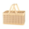 thumbnail image 3 of Cesta tejida de bambú Cesta de almacenamiento Cesta portátil Cesta de compras Cesta de compras Cesta de compras para bocadillos Cesta de compras para B, 3 of 8