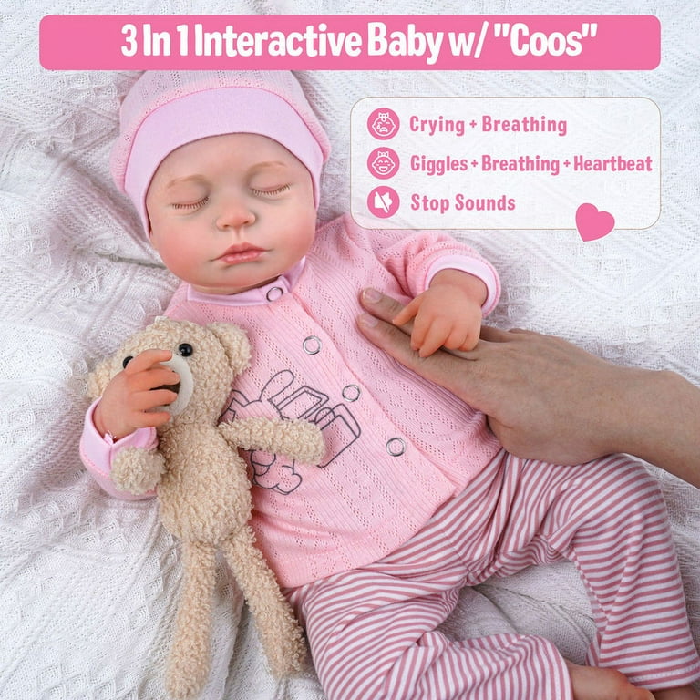 BABESIDE Reborn Baby Dolls, 20 inches Realistic Newborn Soft