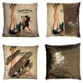 thumbnail image 1 of Funda de almohada ABPHQTO PIN UP GIRL-COME ON IN Reversible Sirena 40x40 cm, 1 of 2