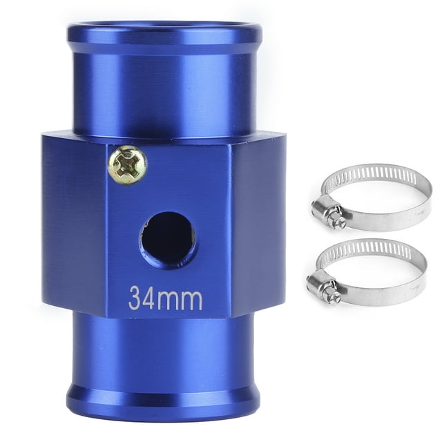 Temp Sensor Adapter Kit Joint Clamps Aluminium Alloy Parts Accessory for Water Temperature Gauge Blue34mm